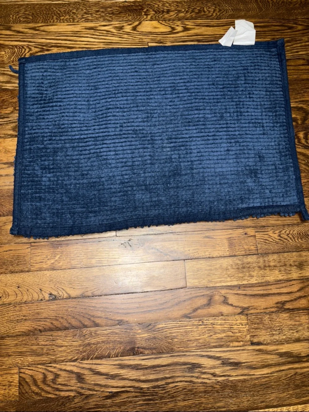 Plush Navy Shag Bath Mat 17x24